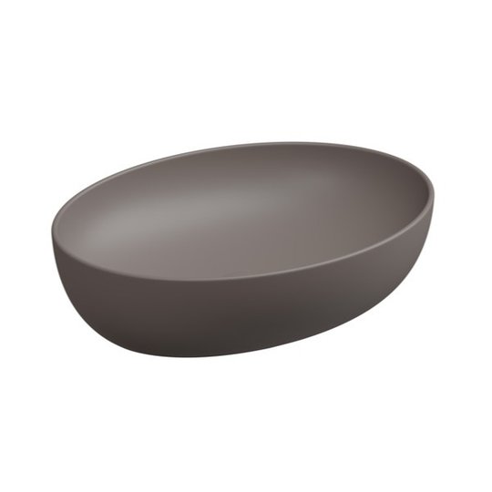 Накладная раковина 55x42 h13,5 см GSG Easy, Tortora satinato (EALAVOV55 029) На столешницу, Накладной Овальные