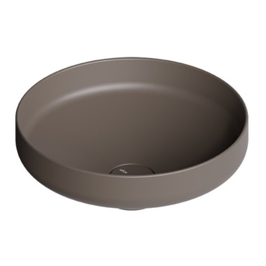 Раковина накладна ø42xh15 см Alice Ceramica Equilibrium, Caffe matt (35100143) На п'єдестал, На стільницю, Накладної 