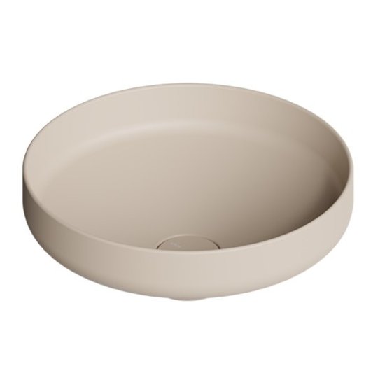 Раковина накладная ø42xh15 см Alice Ceramica Equilibrium, Sabbia matt (35100144) На пьедестал, На столешницу, Накладной Круглые