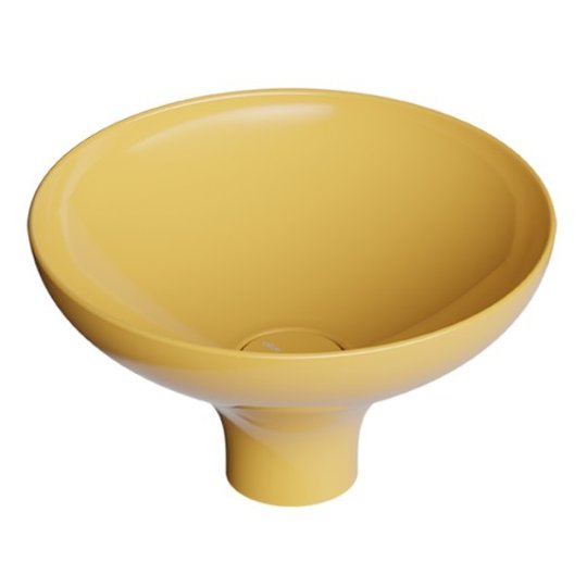 Накладная раковина ø40xh20 см Alice Ceramica Equilibrium, Miele grossy (35200196) На пьедестал, На столешницу, Накладной Круглые