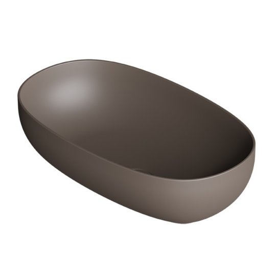 Накладная раковина 60x35 см Alice Ceramica Form, Caffe matt (22440143) На столешницу, На тумбу, Накладной Овальные