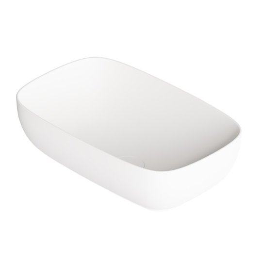 Накладная раковина 60x37 см Alice Ceramica Form, White matt (22450109) На столешницу, На тумбу, Накладной Прямоугольные