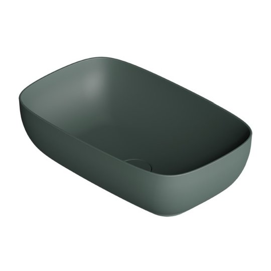 Накладная раковина 60x37 см Alice Ceramica Form, Verde Alpi matt (22450139) На столешницу, На тумбу, Накладной Прямоугольные