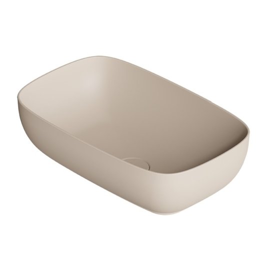 Накладная раковина 60x37 см Alice Ceramica Form, Sabbia matt (22450144) На столешницу, На тумбу, Накладной Прямоугольные