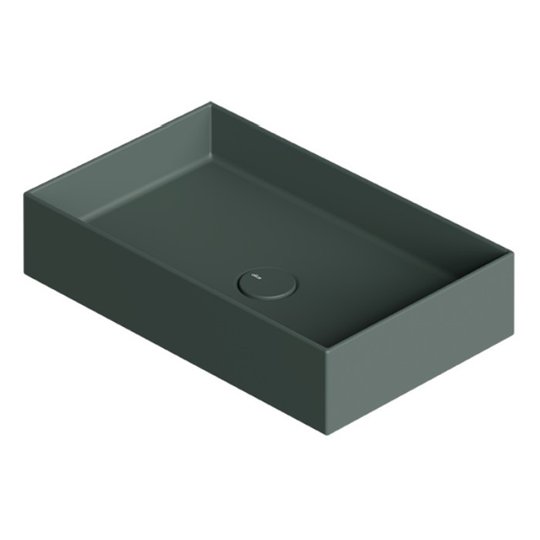 Накладная раковина 60x37 см Alice Ceramica Hide, Verde Alpi matt (31130139) На столешницу, На тумбу, Накладной Прямоугольные