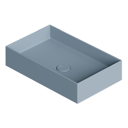 Накладная раковина 60x37 см Alice Ceramica Hide, Laguna matt (31130145) На столешницу, На тумбу, Накладной Прямоугольные