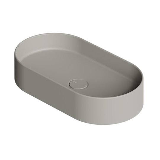 Накладная раковина 65x35 см Alice Ceramica Hide, Grigio matt (31120119) На столешницу, На тумбу, Накладной Овальные