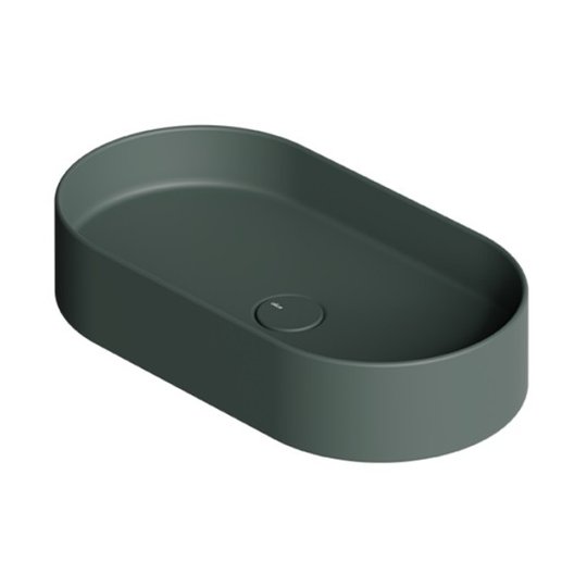 Накладная раковина 65x35 см Alice Ceramica Hide, Verde Alpi matt (31120139) На столешницу, На тумбу, Накладной Овальные