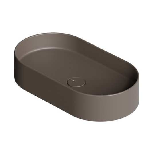 Накладная раковина 65x35 см Alice Ceramica Hide, Caffe matt (31120143) На столешницу, На тумбу, Накладной Овальные