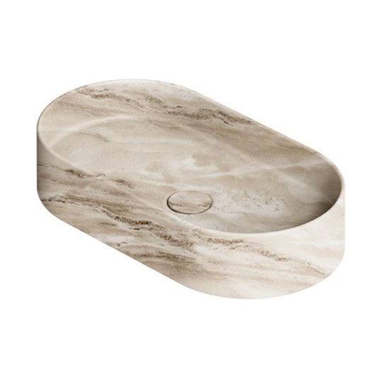 Накладная раковина 65x35 см Alice Ceramica Hide, Amazon (31120188) На столешницу, На тумбу, Накладной Овальные
