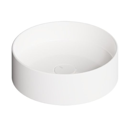 Накладная раковина Ø40xh12 см Alice Ceramica Hide, White grossy (31140101) На столешницу, На тумбу, Накладной Круглые