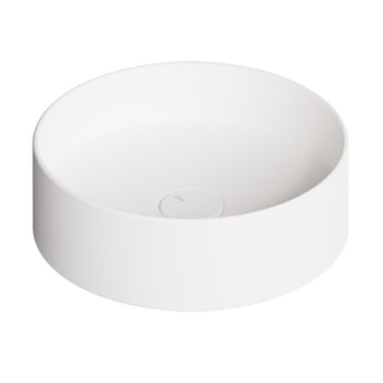 Накладна раковина Ø40xh12 см Alice Ceramica Hide, White matt (31140109) На стільницю, На тумбу, Накладної 