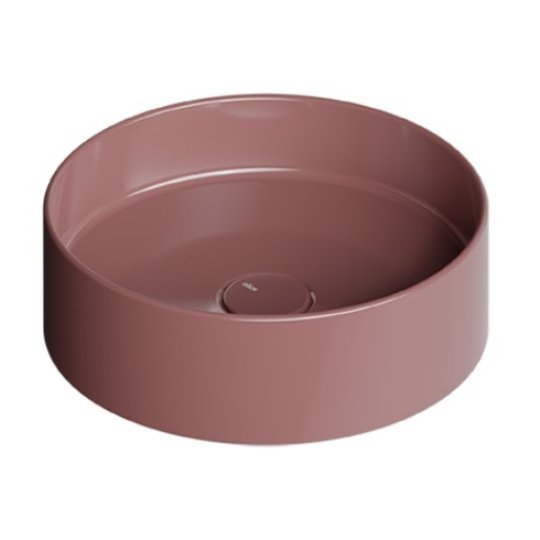 Накладная раковина Ø40xh12 см Alice Ceramica Hide, Tabasco grossy (31140197) На столешницу, На тумбу, Накладной Круглые