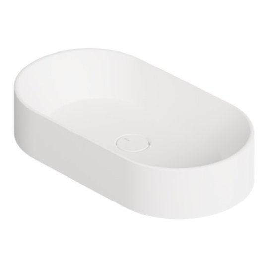 Раковина накладна 65x35xh12 см Alice Ceramica Spy, White matt (34240109) На стільницю, На тумбу, Накладної 
