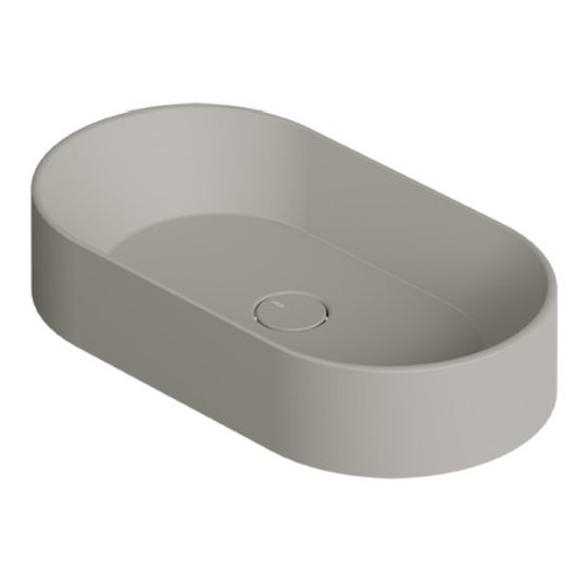 Раковина накладная 65x35xh12 см Alice Ceramica Spy, Grigio matt (34240119) На столешницу, На тумбу, Накладной Овальные