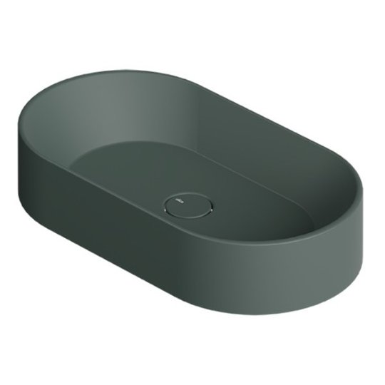 Раковина накладная 65x35xh12 см Alice Ceramica Spy, Verde Alpi matt (34240139) На столешницу, На тумбу, Накладной Овальные
