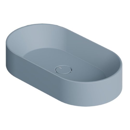 Раковина накладная 65x35xh12 см Alice Ceramica Spy, Laguna matt (34240145) На столешницу, На тумбу, Накладной Овальные