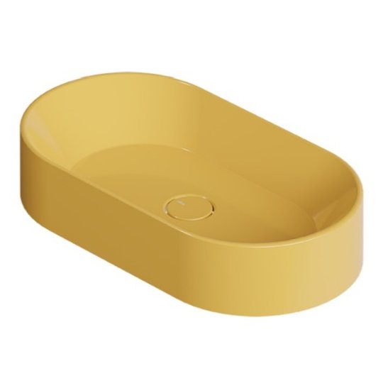 Раковина накладная 65x35xh12 см Alice Ceramica Spy, Miele grossy (34240196) На столешницу, На тумбу, Накладной Овальные