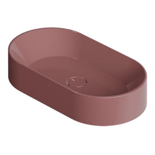 Раковина накладная 65x35xh12 см Alice Ceramica Spy, Tabasco grossy (34240197) На столешницу, На тумбу, Накладной Овальные