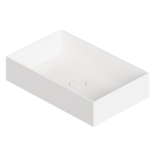 Раковина накладная 60x37xh12 см Alice Ceramica Spy, White grossy (34250101) На столешницу, На тумбу, Накладной Прямоугольные