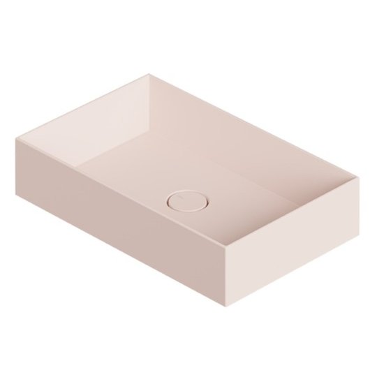 Раковина накладная 60x37xh12 см Alice Ceramica Spy, Rosa matt (34250137) На столешницу, На тумбу, Накладной Прямоугольные