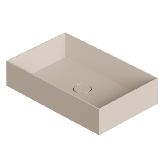 Раковина накладная 60x37xh12 см Alice Ceramica Spy, Sabbia matt (34250144) На столешницу, На тумбу, Накладной Прямоугольные