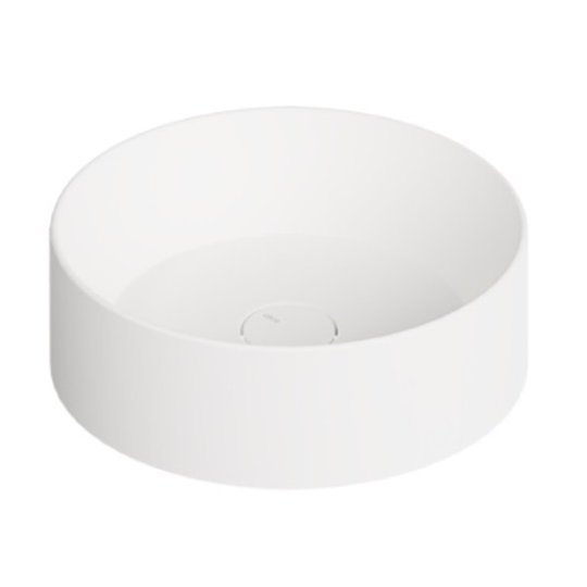 Накладна раковина Ø40xh12 см Alice Ceramica Spy, White matt (34230109) На стільницю, На тумбу, Накладної 
