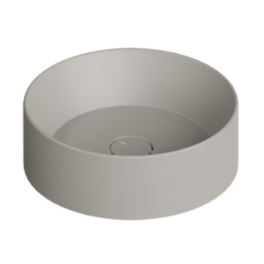Накладная раковина Ø40xh12 см Alice Ceramica Spy, Grigio matt (34230119) На столешницу, На тумбу, Накладной Круглые