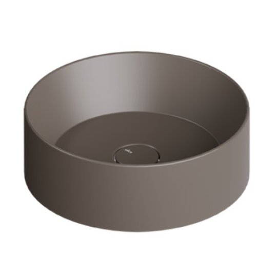 Накладная раковина Ø40xh12 см Alice Ceramica Spy, Caffe matt (34230143) На столешницу, На тумбу, Накладной Круглые