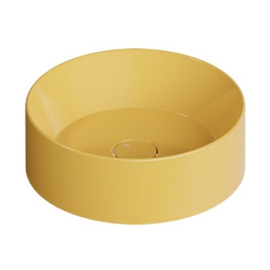 Накладная раковина Ø40xh12 см Alice Ceramica Spy, Miele grossy (34230196) На столешницу, На тумбу, Накладной Круглые