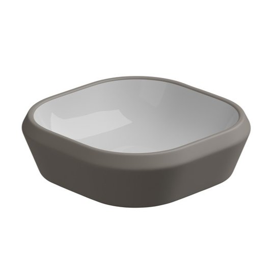 Раковина накладная 45x45 h13,5 см GSG Cruise, Bicolore cashmere satinato (CRLAVQU45 BI 000 030) На столешницу Квадратные
