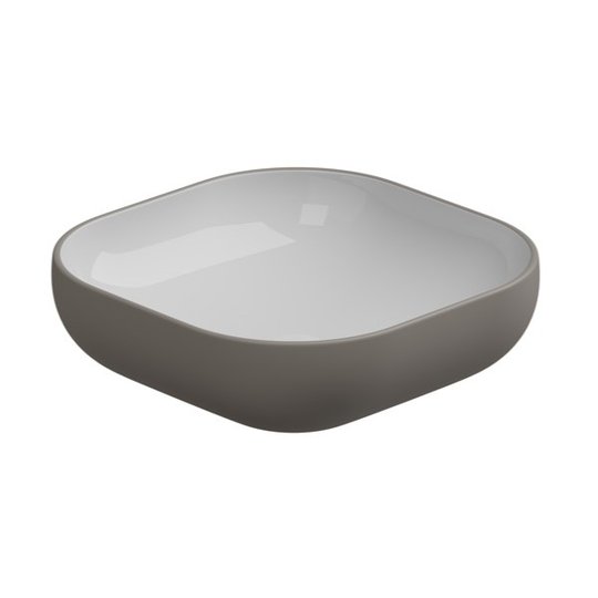 Накладна раковина 45x45 h13,5 см GSG Easy, Bicolore cashmere satinato (EALAVQU45 BI 000030) На стільницю, Накладної 