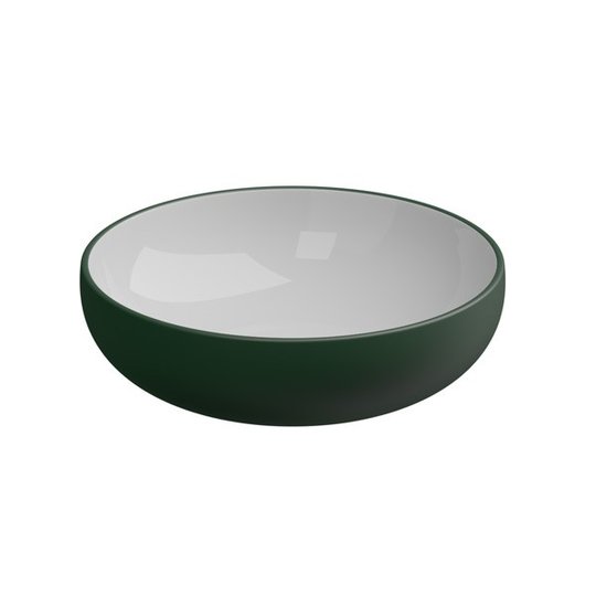 Накладна раковина Ø45xh13,5 см GSG Easy, Bicolore směraldo satinato (EALAVRO45 BI 000036) На стільницю, Накладної 