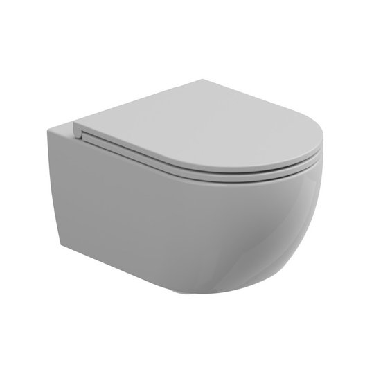 Унитаз подвесной безободковый GSG Like, с сиденьем Soft Close, Bianco lucido (LKWCSOEC 000+ACS40+LKCOPRSLTICR 000) Подвесные 