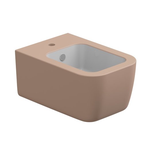 Подвесное биде GSG Brio, Bicolore cipria satinato (BRBISO BI 000 032+ACS40) Подвесные Белый/розовый