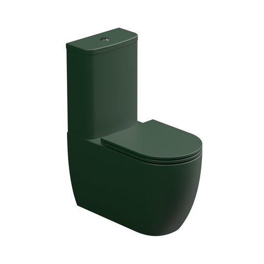 Унітаз-компакт GSG Like, з сидінням Soft Close, Smeraldo satinato (LKCIMBL 036+ACS82+LKMBL 036+ACS51+LKCOPRSLTICR 036) Підлогові З бачком (в комплекті)
