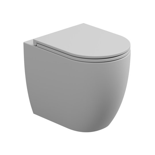 Унитаз напольный безободковый GSG Like, с сиденьем Soft Close, Bianco matt (LKWC01 001+ACS51+LKCOPRSLTICR 001) Напольные 