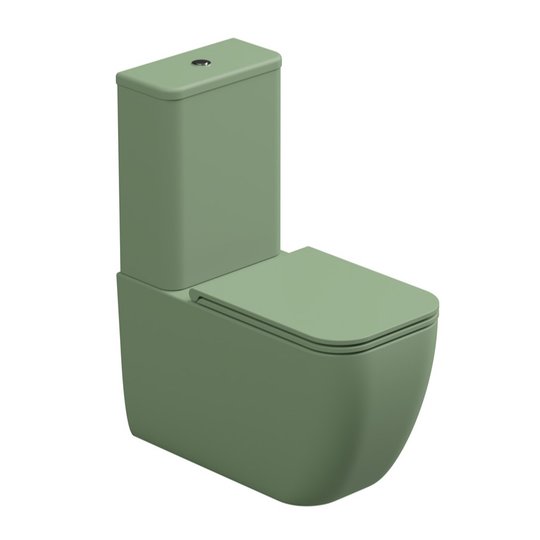 Унитаз-компакт GSG Brio, с сиденьем Soft Close, Salvia satinato (BRCIMBL 031+ACS82+BRMBL 031+ACS51+BRCOPRSLTICR 031) Напольные С бачком (в комплекте)