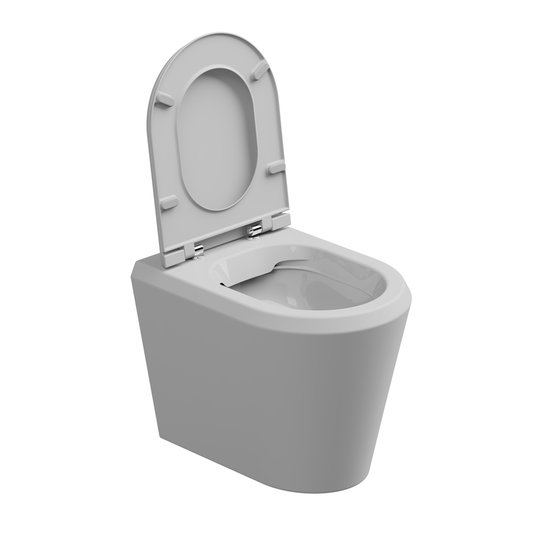 Унитаз напольный безободковый GSG Cruise, с сиденьем Soft Close, Bicolore bianco matt (CRWC01 BI 000 001+ACS51+CRCOPRSLTICRCN 001) Напольные 