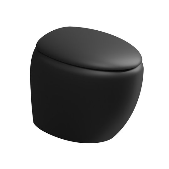 Унитаз напольный безободковый GSG Touch, с сиденьем Soft Close, Nero matt (TOWC01SC 003+ACS51+TOCOPRTICR 003) Напольные 