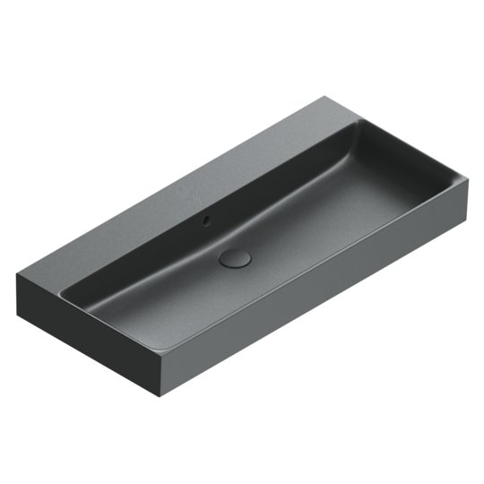 Раковина керамическая 100х47 см Catalano Premium 100, Nero satinato (02 2100 0022) На столешницу, На тумбу, Подвесные Прямоугольные