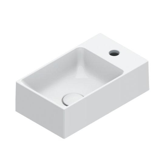 Керамічна раковина 40х23 см Catalano Premium, Bianco lucido (02 2041 1001) На стільницю, На тумбу, Підвісні 