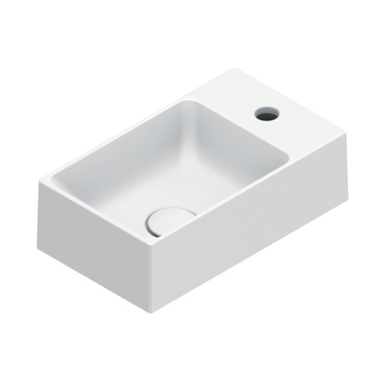 Керамическая раковина 40х23 см Catalano Premium, Bianco satinato (02 2041 1021) На столешницу, На тумбу, Подвесные Прямоугольные