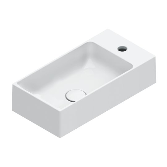 Керамическая раковина 50х25 см Catalano Premium, Bianco lucido (02 2052 1001) На столешницу, На тумбу, Подвесные Прямоугольные