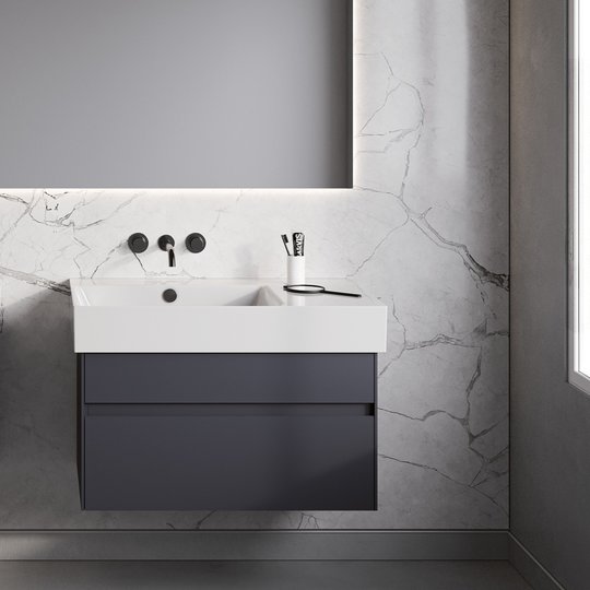 Раковина керамическая 80х47 см Catalano Premium 80 left, Bianco lucido (02 2084 0001) На столешницу, На тумбу, Подвесные Прямоугольные