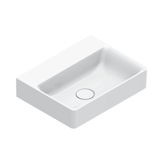 Раковина керамическая 45х35 см Catalano Green, Bianco lucido (04 2045 0001) На столешницу, Подвесные Прямоугольные