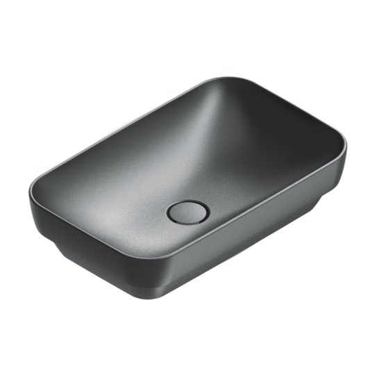 Раковина керамическая 60х38 см Catalano Green, Nero satinato (04 2460 0022) Встраиваемые сверху Прямоугольные