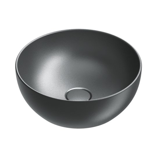 Раковина керамическая Ø40 h15 см Catalano Green, Nero satinato (04 2340 0022) На столешницу, Накладной Круглые