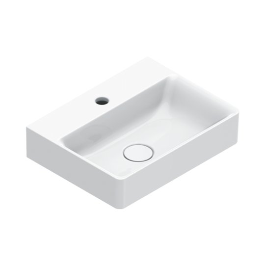 Раковина керамическая 45х35 см Catalano Green, Bianco lucido (04 2045 1001) На столешницу, Подвесные Прямоугольные