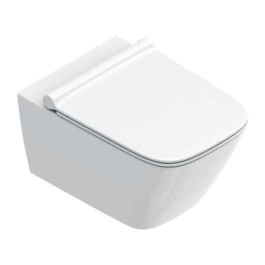 Підвісний безободковий унітаз Catalano Green, з сидінням Soft Close, Bianco lucido (04 1155 0001+04 5120 0001) Підвісні 